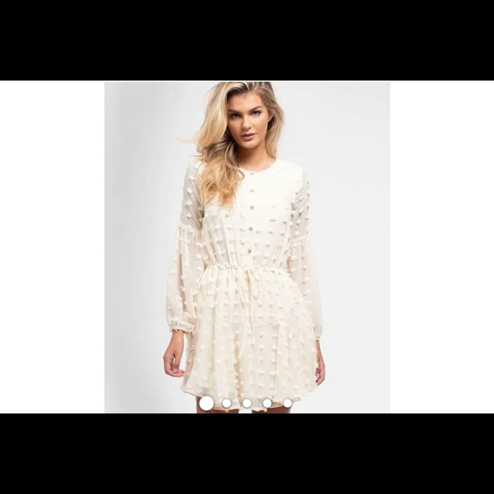 Blu Pepper Ivory Dress NWT SZ MED